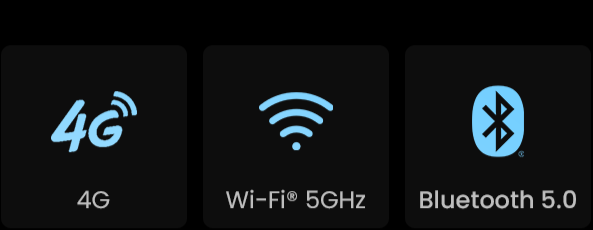 4G Wi-Fi 5GHz Bluetooth 5.0